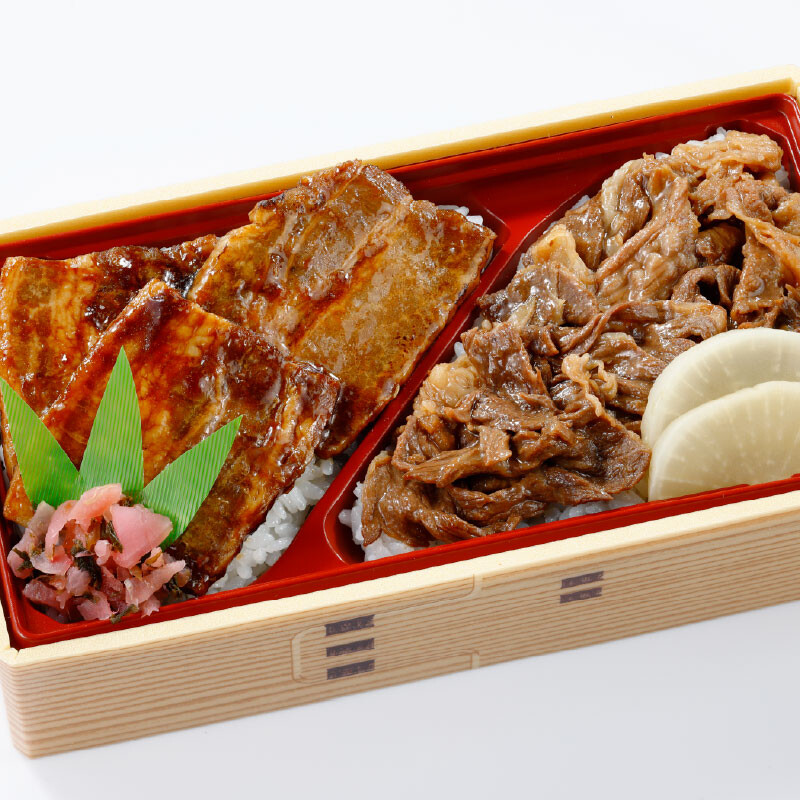 贅沢牛めし＆炭火焼豚丼合いのせ弁当