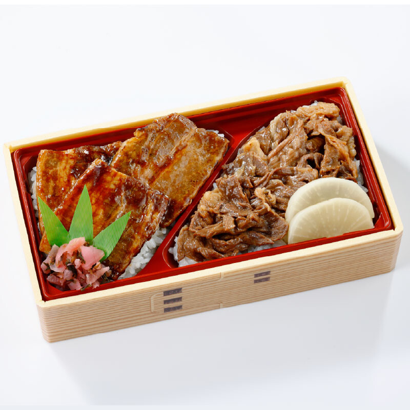 贅沢牛めし＆炭火焼豚丼合いのせ弁当