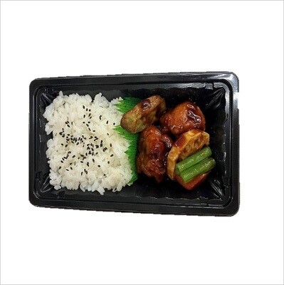 鶏と野菜の黒酢あん弁当
