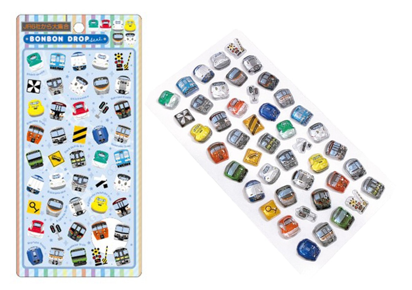 全国のJRグループ エキナカ小売業6社共同企画！ BONBON DROPシール・JR GROUP TRAIN SERIES発売