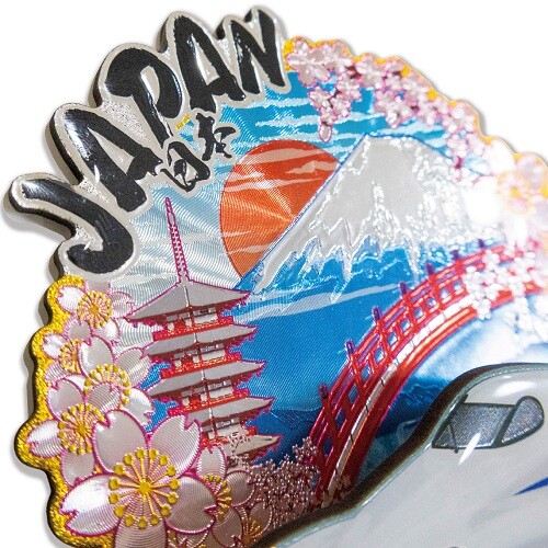 BYUUUUUUUN！日本らしさ全開！N700Sクリップ付きエッチングマグネット