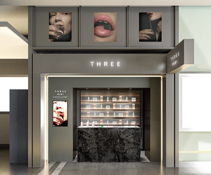 JR品川駅新幹線北口改札内で香りの新体験　「THREE キヨスク」が3月20日（木）から期間限定オープン