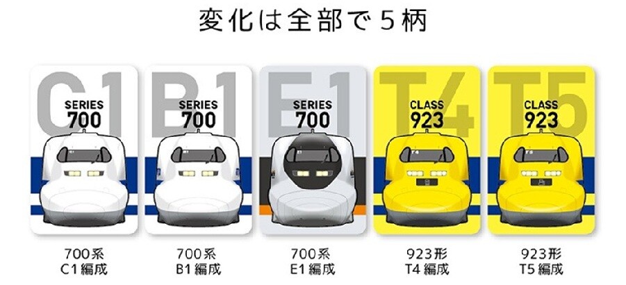 角度を変えるたび、新幹線の物語が動き出す。動かすと柄が変わる